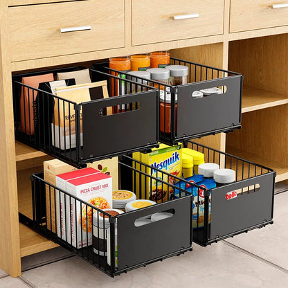 Pull-Out Cabinet Organizer Rack