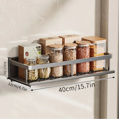 No-Drill Wall Shower Shelf with Hooks