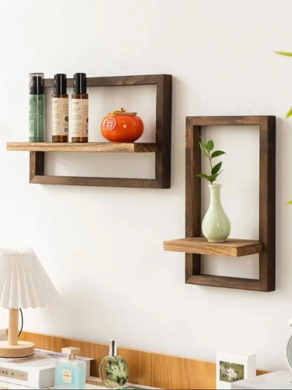Rustic Hanging Wall Shelves