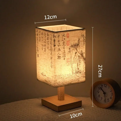 Square Fabric Desk Lamp