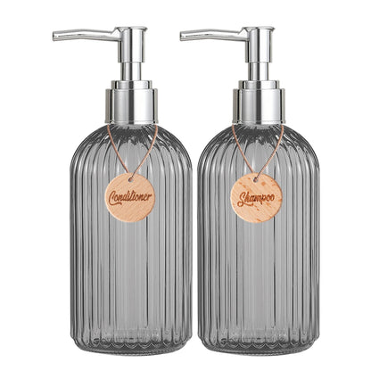 Shower Shampoo & Body Wash Dispenser Set