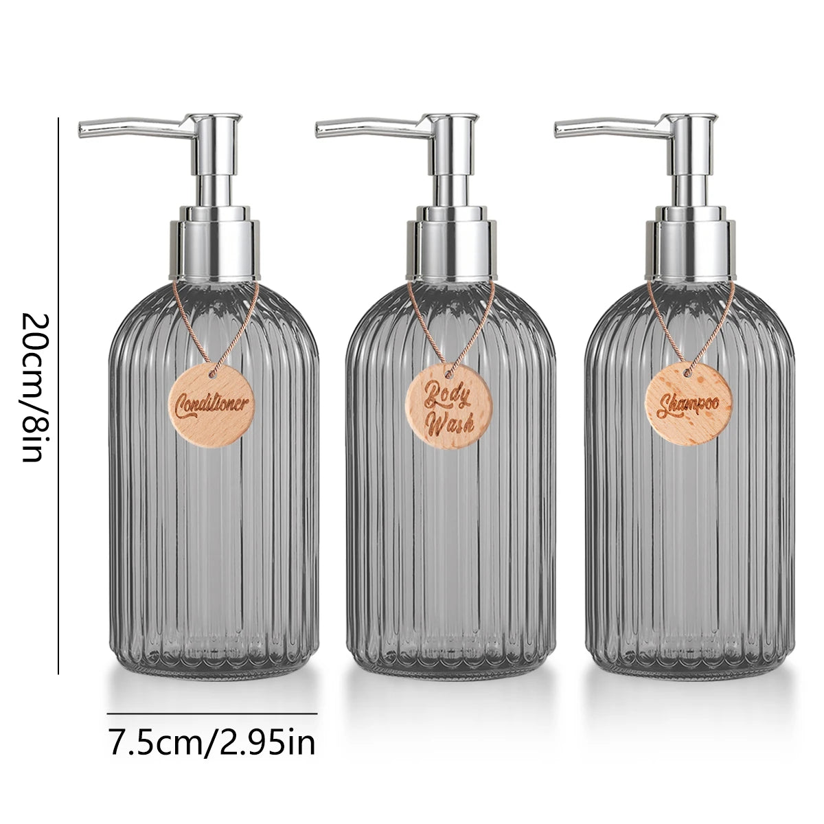 Shower Shampoo & Body Wash Dispenser Set