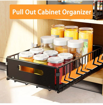 Pull-Out Cabinet Organizer Rack