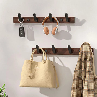 Walnut Wall Coat & Hook Rack