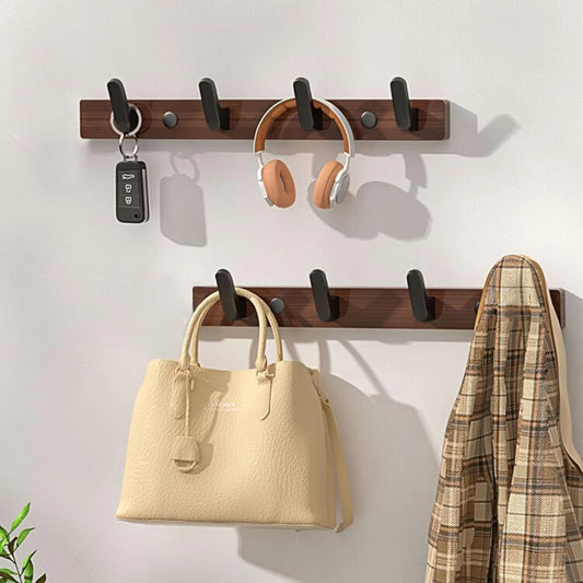 Walnut Wall Coat & Hook Rack
