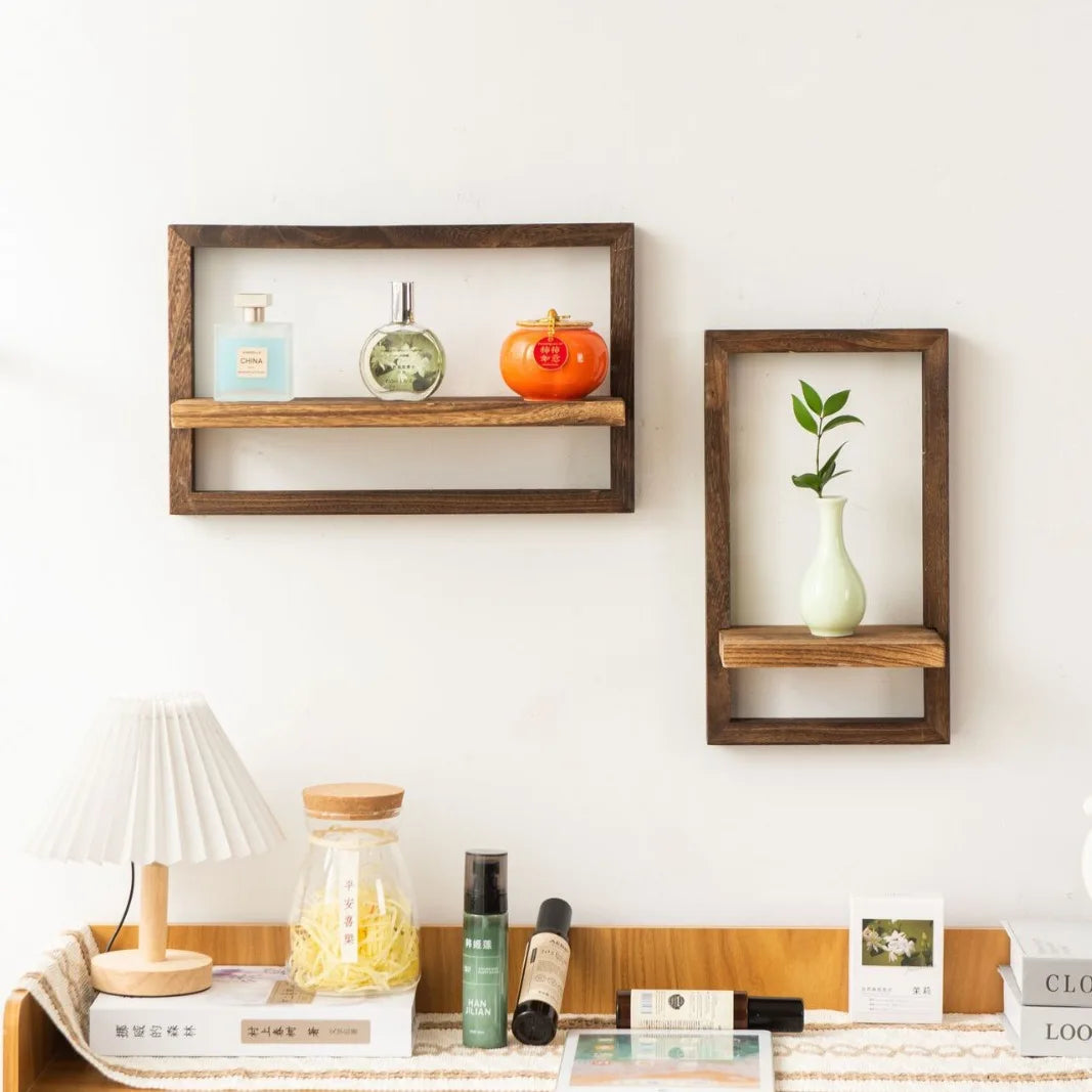 Rustic Hanging Wall Shelves