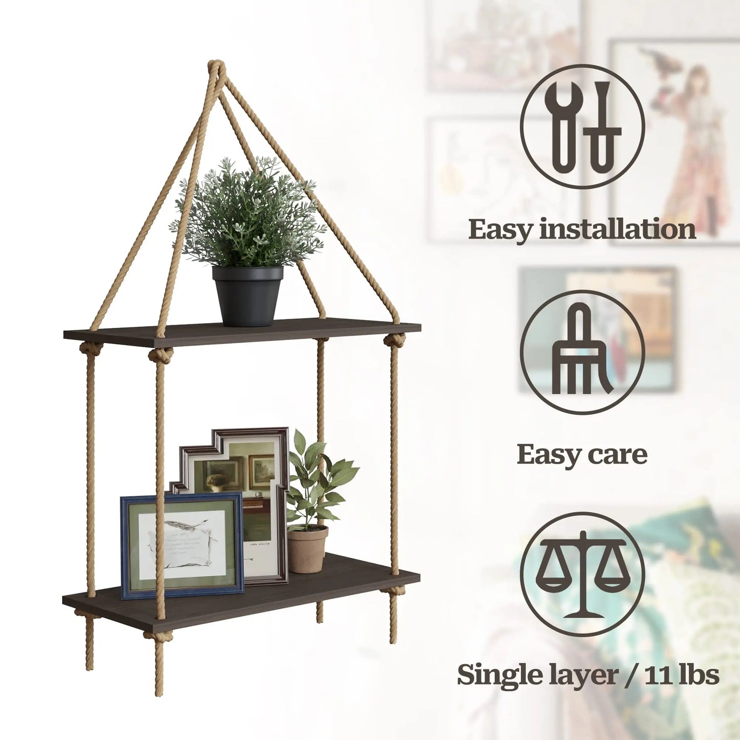 Woven Hanger Wall Shelves