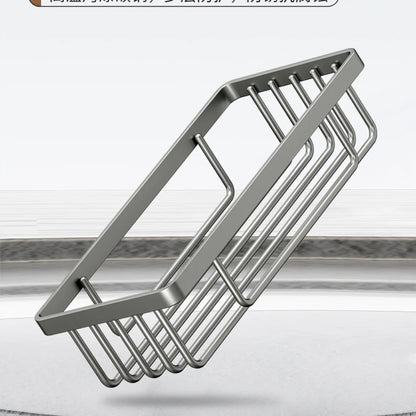 No-Drill Aluminum Shower Shelf