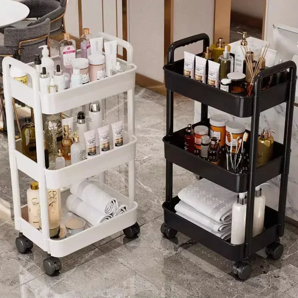 Multi-Tier Kitchen Storage Cart with Wheels