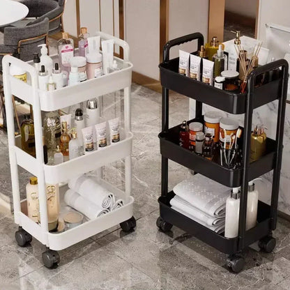 Multi-Tier Kitchen Storage Cart with Wheels