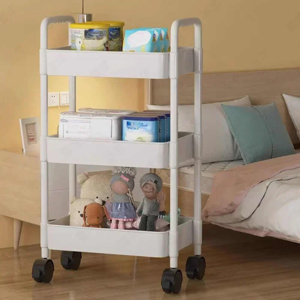 Multi-Tier Kitchen Storage Cart with Wheels