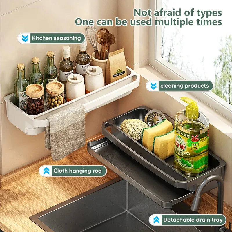 Kitchen Sink Drain Rack – Sponge & Soap Holder