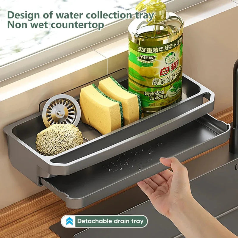 Kitchen Sink Drain Rack – Sponge & Soap Holder