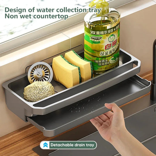 Kitchen Sink Drain Rack – Sponge & Soap Holder
