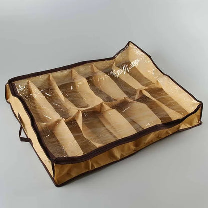 Under-Bed Shoe Organizer – 12 Compartments