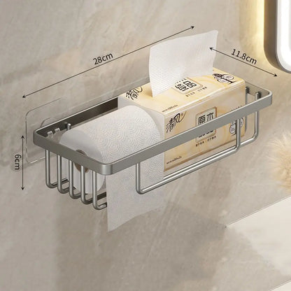 No-Drill Aluminum Shower Shelf