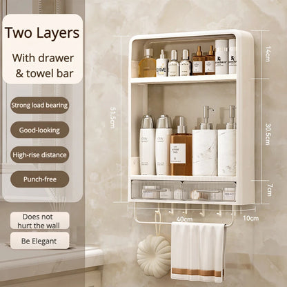 Wall-Mounted Bathroom Storage Rack