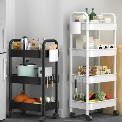 Multi-Tier Kitchen Storage Cart with Wheels