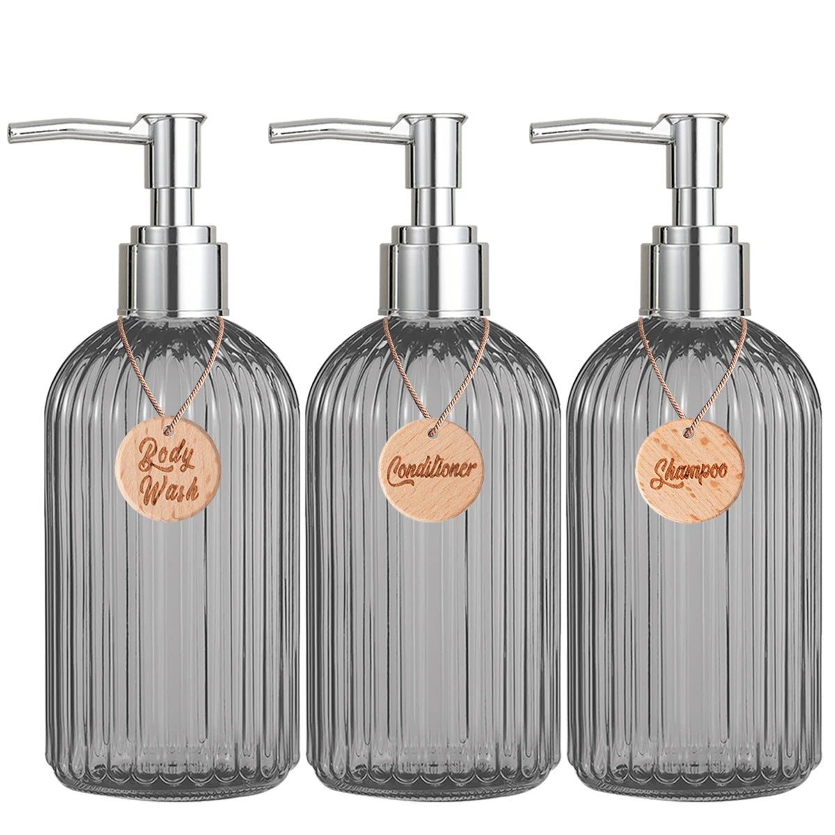 Shower Shampoo & Body Wash Dispenser Set