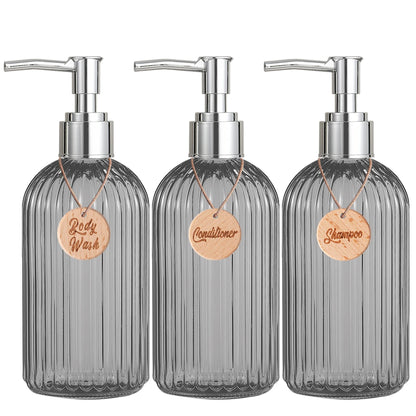 Shower Shampoo & Body Wash Dispenser Set