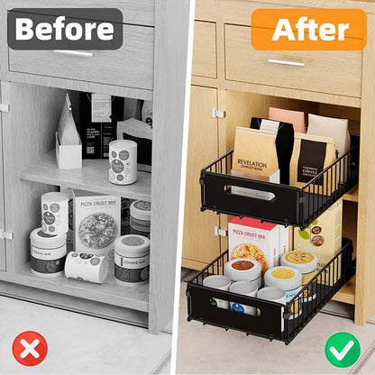 Pull-Out Cabinet Organizer Rack