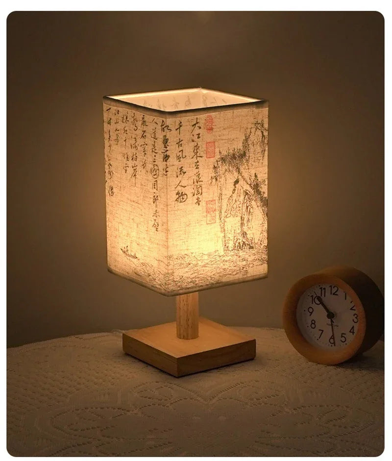 Square Fabric Desk Lamp