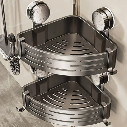 No-Drill Bathroom Storage Shelf