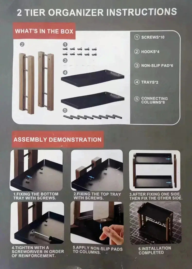 Vanity Counter Storage Organizer