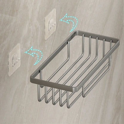 No-Drill Aluminum Shower Shelf