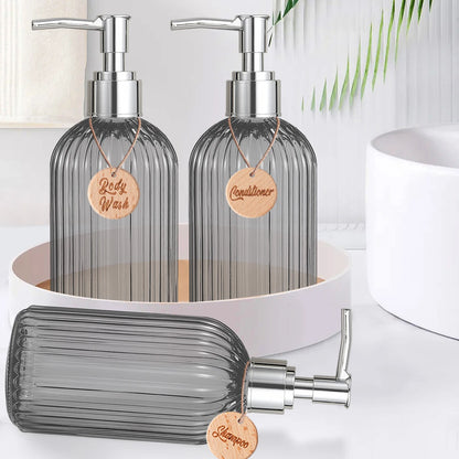 Shower Shampoo & Body Wash Dispenser Set
