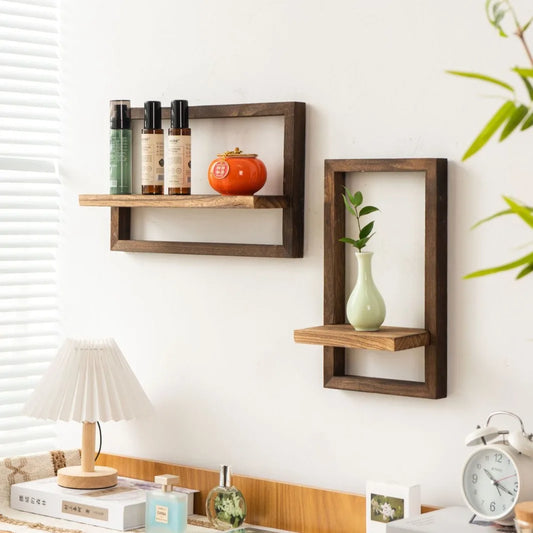 Rustic Hanging Wall Shelves