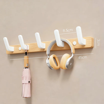 Walnut Wall Coat & Hook Rack