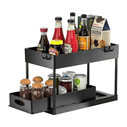 2-Tier Under-Sink Organizer – Sliding Basket