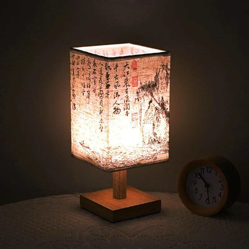 Square Fabric Desk Lamp