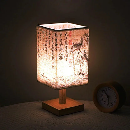 Square Fabric Desk Lamp