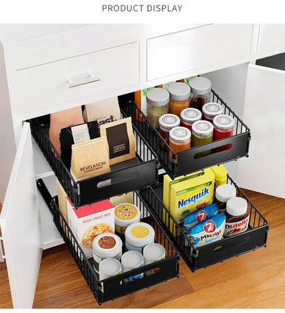 Pull-Out Cabinet Organizer Rack