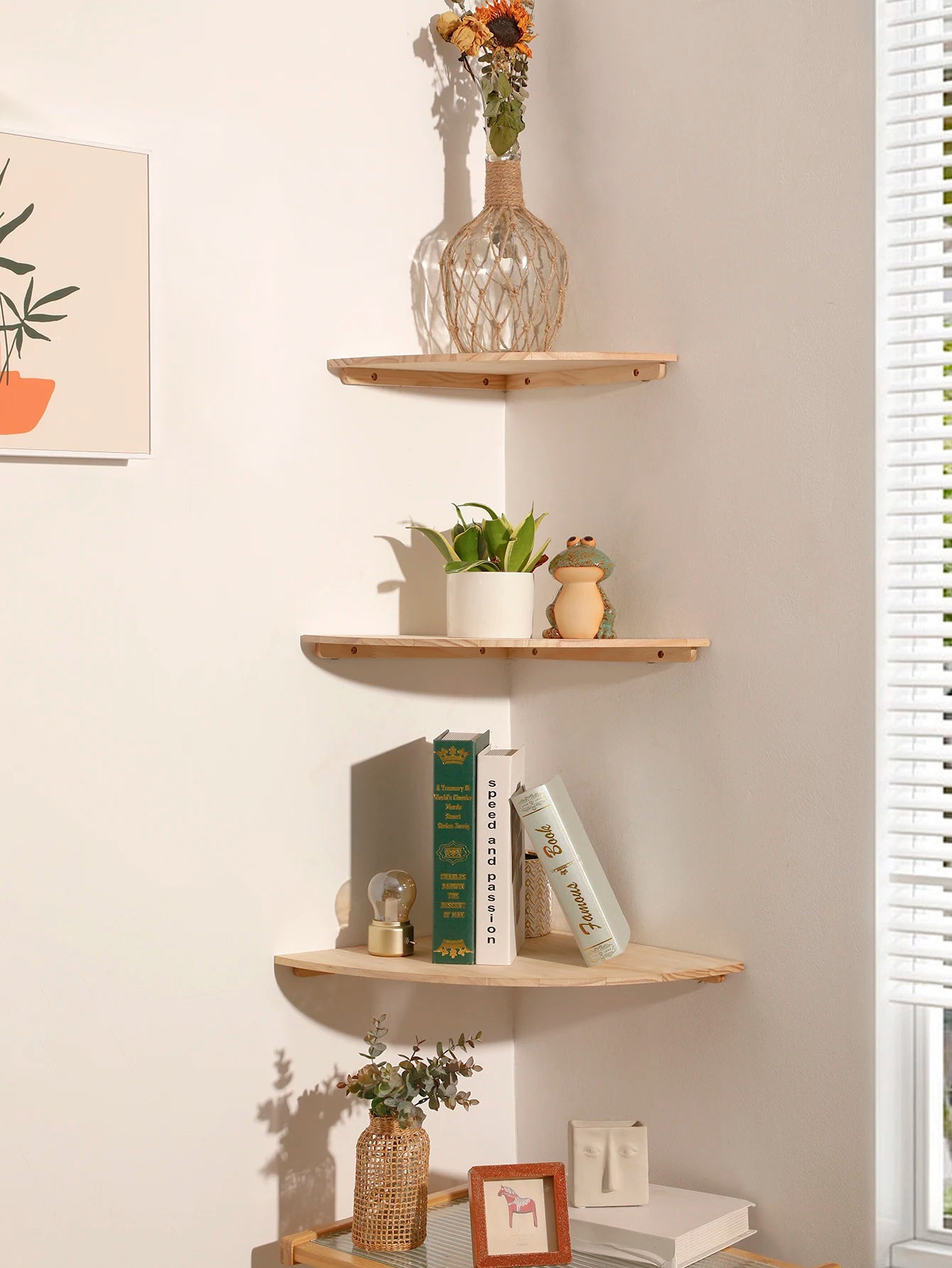 Minimalist Corner Wall Shelf