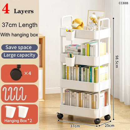 Multi-Tier Kitchen Storage Cart with Wheels