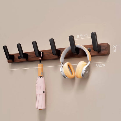 Walnut Wall Coat & Hook Rack