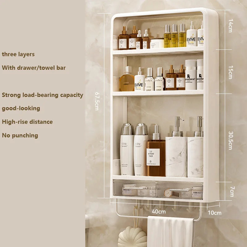 Wall-Mounted Bathroom Storage Rack