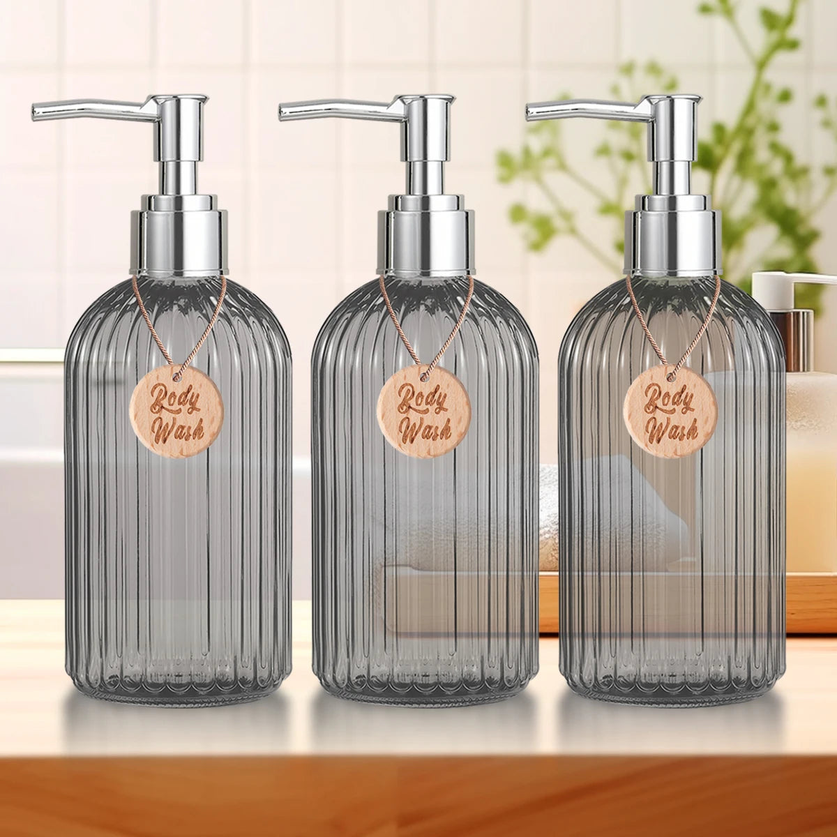 Shower Shampoo & Body Wash Dispenser Set