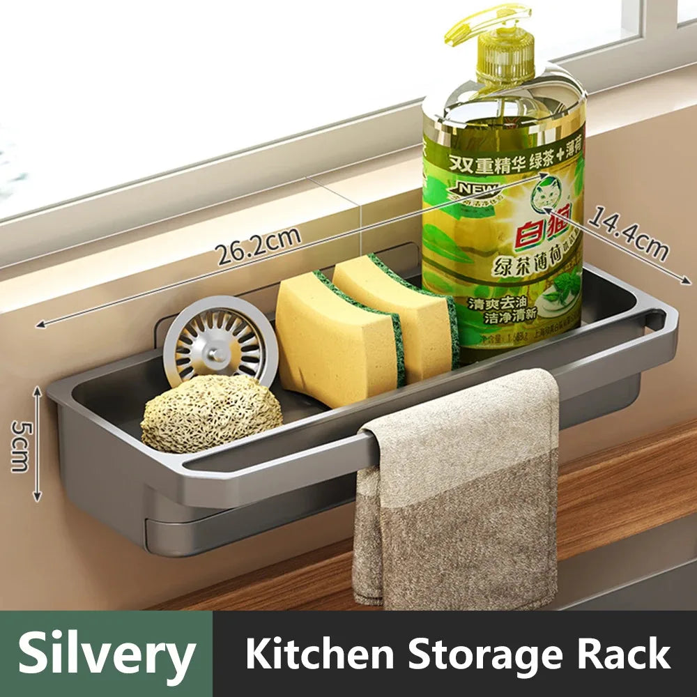 Kitchen Sink Drain Rack – Sponge & Soap Holder