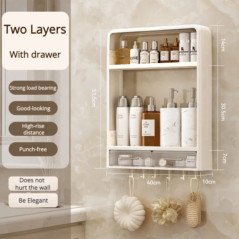 Wall-Mounted Bathroom Storage Rack