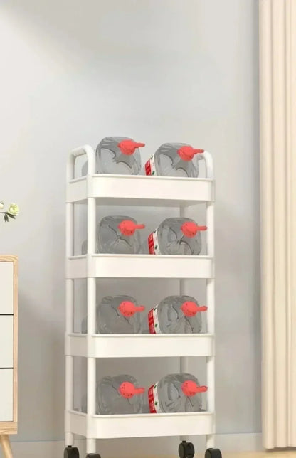 Multi-Tier Kitchen Storage Cart with Wheels