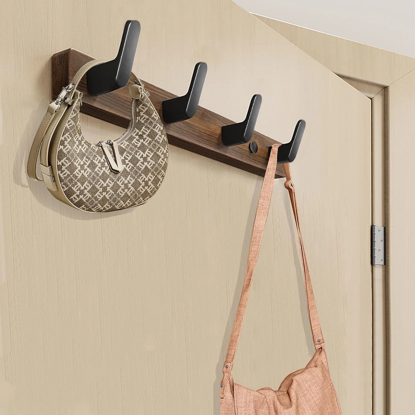 Walnut Wall Coat & Hook Rack