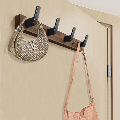 Walnut Wall Coat & Hook Rack