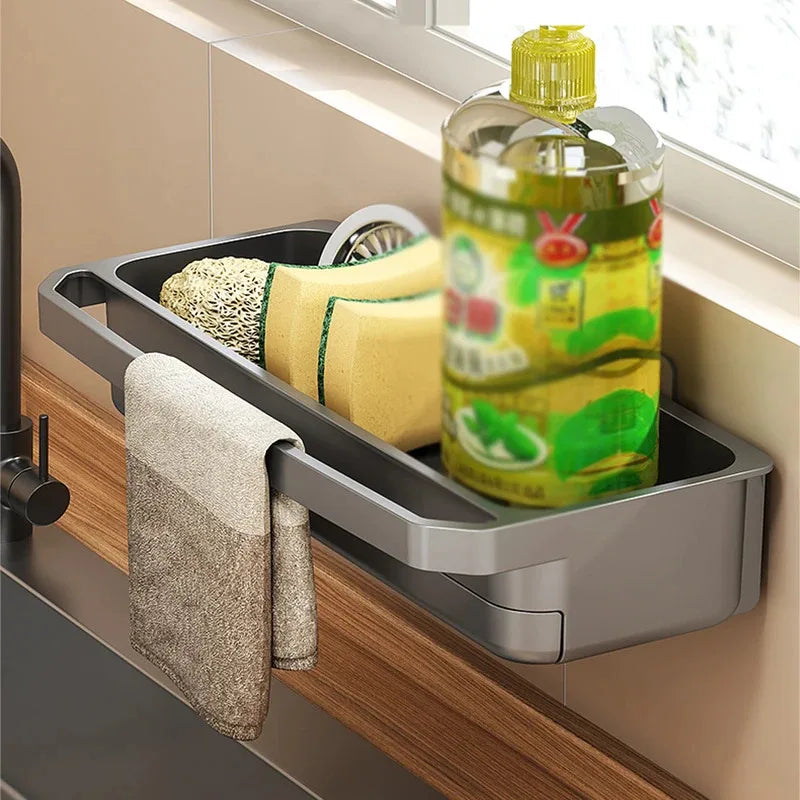 Kitchen Sink Drain Rack – Sponge & Soap Holder