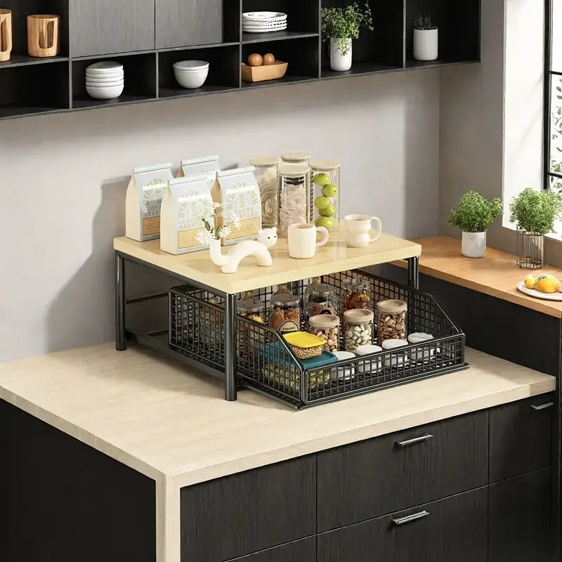 Modern Microwave Shelf – Countertop Rack